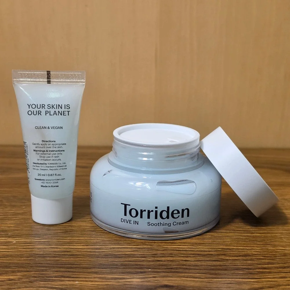 Torriden DIVE IN Soothing Cream 100ml + 20ml Hyaluronic Acid K-Beauty New